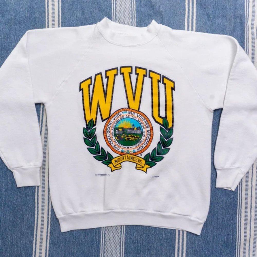 80S West Virginia Wvu Mountaineers College University Sweater